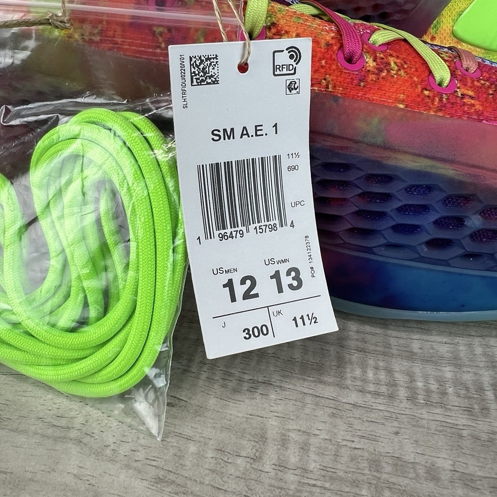 Adidas SM A.E. 1 Anthony Edwards (Rare) Tie Dye Men's Size 12 IH0829 Unreleased - Picture 9 of 10